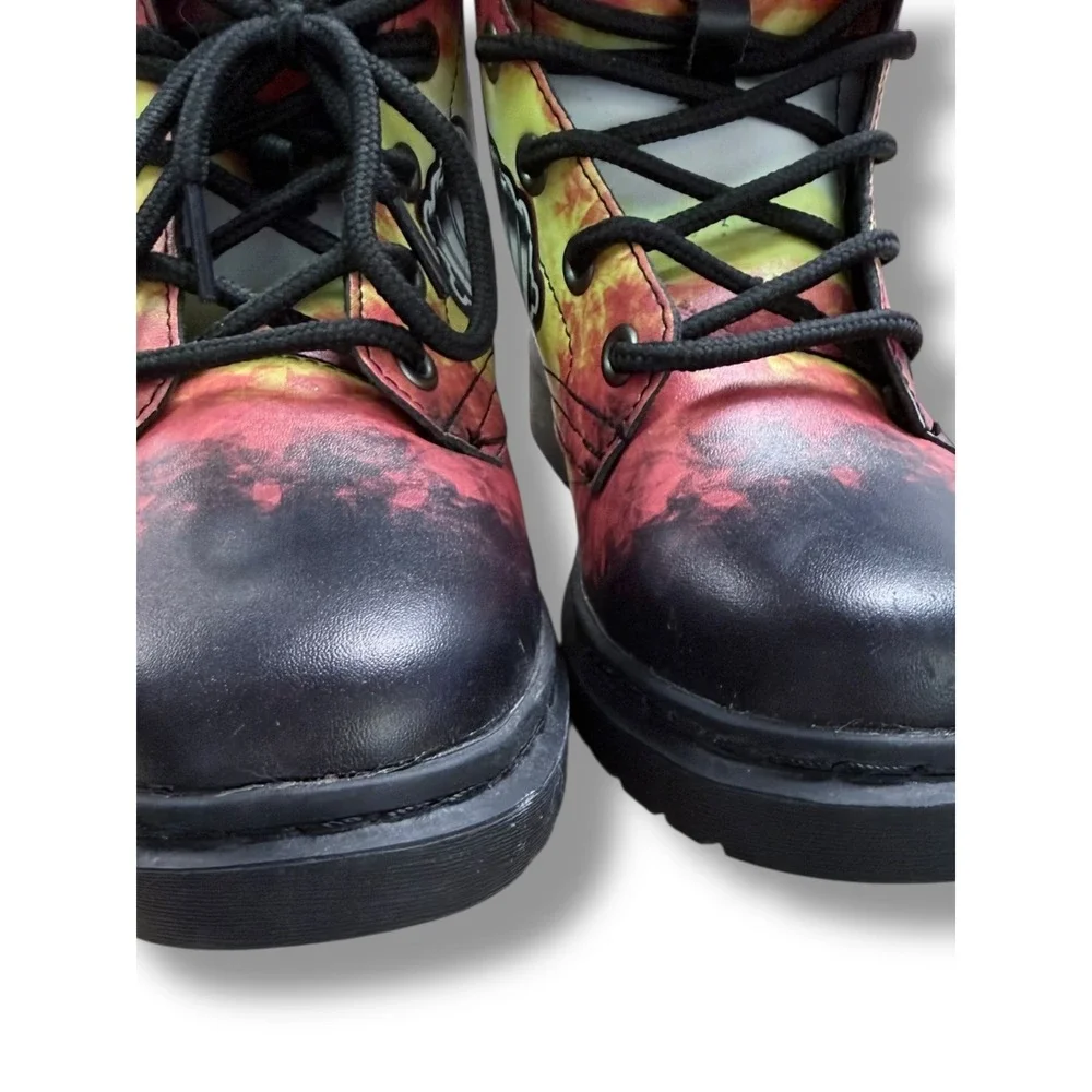 RAAD Skull Firefighter Weightlifting Boots Black Red YellowSz Mens 6.5 W8